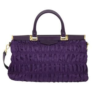 Prada Nylon Handbag Purple